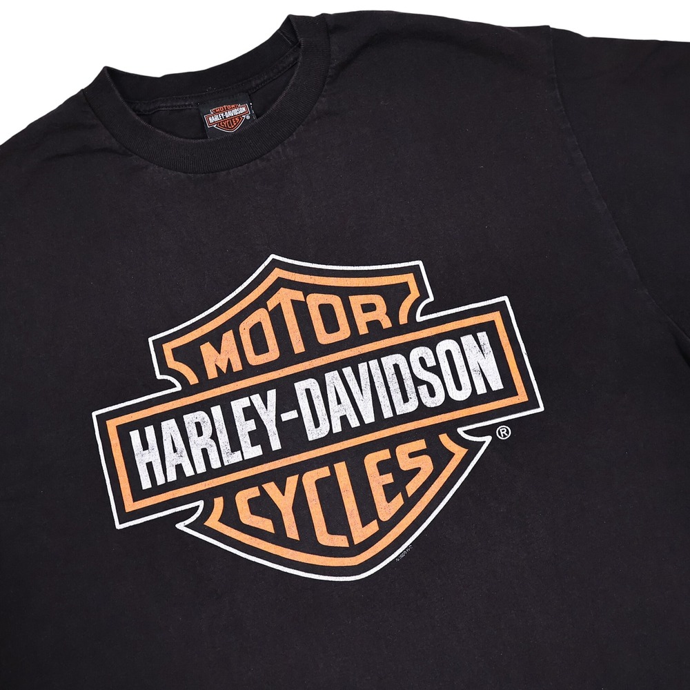 HARLEY DAVIDSON MOTORCYCLES Men's M Black WarHorse Ocala Florida Graphic T-Shirt